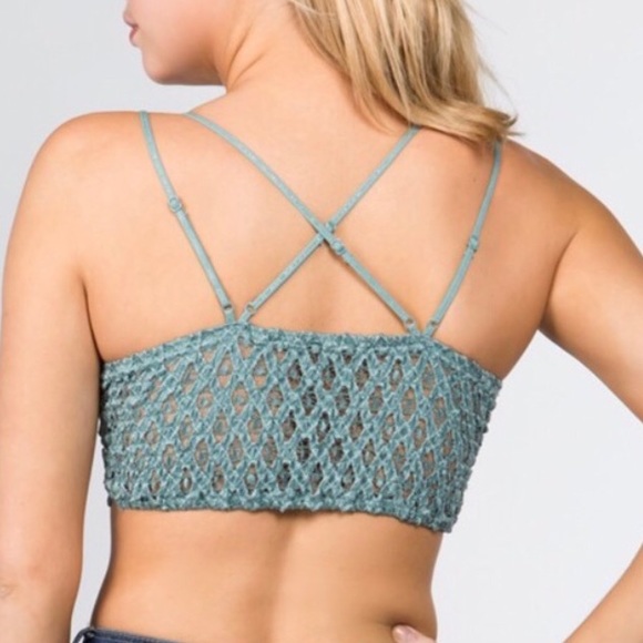 SOLD OUT . Nude Crochet Lace Scalloped Bralette - Picture 3 of 3